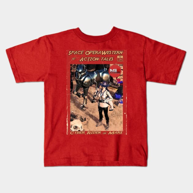 Cyber Rider of Mars Kids T-Shirt by Sutilmente